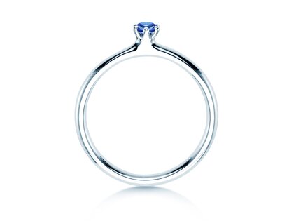Verlovingsring Classic Colour in zilver 925/- met saffier 0,05ct
