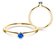  in 18K geelgoud met saffier 0,05ct