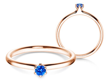 in zilver 925/- met saffier 0,05ct