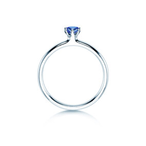 Verlovingsring Classic Colour in platina 950/- met smaragd 0,25ct