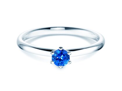Verlovingsring Classic Colour in 14K witgoud met saffier 0,25ct