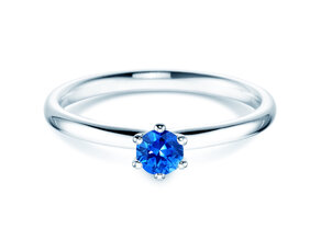 Verlovingsring Classic Colour in 14K witgoud met saffier 0,25ct