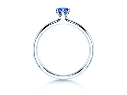 Verlovingsring Classic Colour in 14K witgoud met saffier 0,25ct