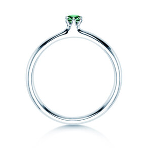 Verlovingsring Classic Colour in zilver 925/- met smaragd 0,05ct
