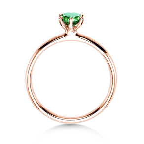 Verlovingsring Classic Colour in 9K roségoud met smaragd 0,50ct