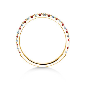 Verlovingsring Dusk Diamond & Color in 14K geelgoud met robijn 0,19ct en diamanten 0,19ct