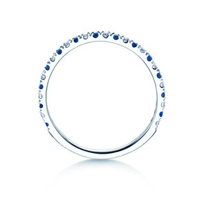 Verlovingsring Dusk Diamond & Color in 14K witgoud met saffier 0,19ct en diamanten 0,19ct