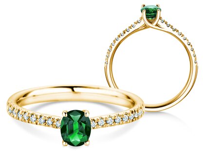 Verlovingsring Glow Pavé in 9K geelgoud