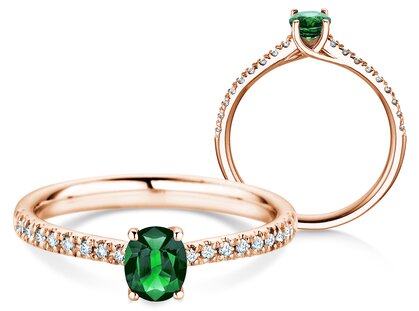 Verlovingsring Glow Pavé in roségoud