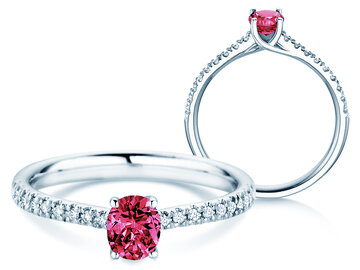 Geboortesteen ring Glow Pavé