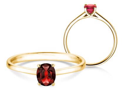 Verlovingsring Glow in 14K geelgoud met robijn 0,60ct