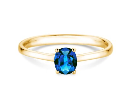 Verlovingsring Glow in 14K geelgoud met saffier 0,60ct