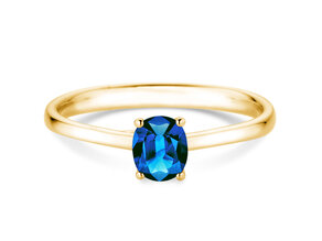 Verlovingsring Glow in 14K geelgoud met saffier 0,60ct