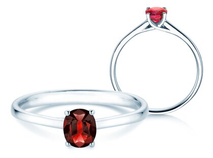 Verlovingsring Glow in platina 950/- met robijn 0,60ct