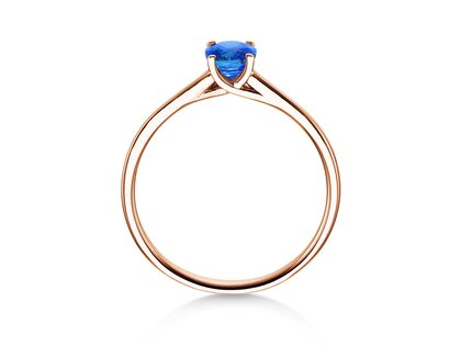 Verlovingsring Glow in 14K roségoud met saffier 0,60ct