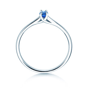 Verlovingsring Glow in 9K witgoud met saffier 0,25ct