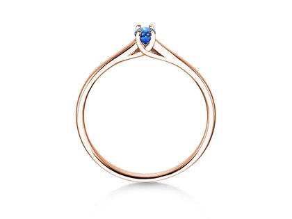 Verlovingsring Glow in 14K roségoud met saffier 0,25ct