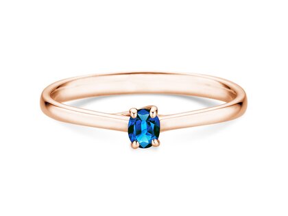 Verlovingsring Glow in 14K roségoud met saffier 0,25ct