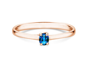 Verlovingsring Glow in 14K roségoud met saffier 0,25ct