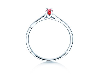 Verlovingsring Glow in 9K witgoud met robijn 0,25ct