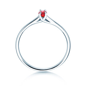 Verlovingsring Glow in 9K witgoud met robijn 0,25ct