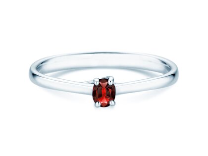 Verlovingsring Glow in 9K witgoud met robijn 0,25ct