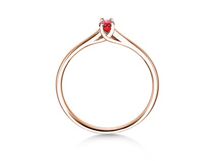Verlovingsring Glow in 14K roségoud met robijn 0,25ct