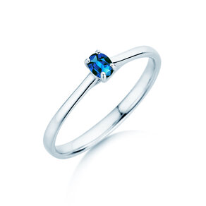 Verlovingsring Glow in 9K witgoud met saffier 0,25ct
