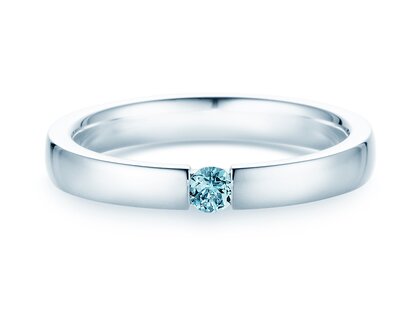 Verlovingsring Infinity Colour in zilver 925/- met blauwe topaas 0,05ct