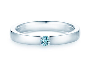 Verlovingsring Infinity Colour in zilver 925/- met blauwe topaas 0,05ct