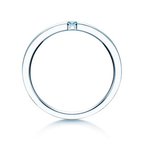 Verlovingsring Infinity Colour in zilver 925/- met blauwe topaas 0,05ct