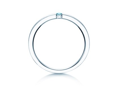 Verlovingsring Infinity Colour in zilver 925/- met blauwe topaas 0,05ct