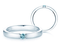 Verlovingsring Infinity Colour in zilver 925/- met blauwe topaas 0,05ct