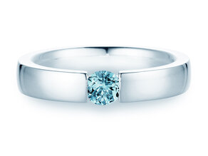 Verlovingsring Infinity Colour in 9K witgoud met blauwe topaas 0,50ct