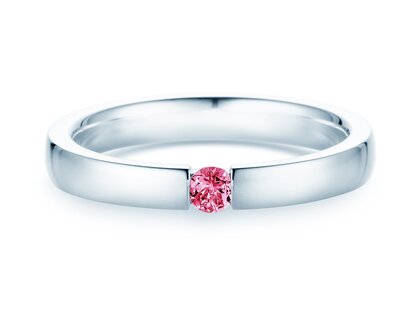 Verlovingsring Infinity Colour in zilver 925/- met roze toermalijn 0,10ct