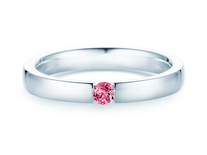 Verlovingsring Infinity Colour in zilver 925/- met roze toermalijn 0,10ct