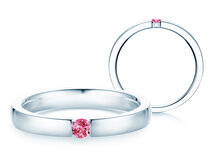 Verlovingsring Infinity Colour in zilver 925/- met roze toermalijn 0,05ct