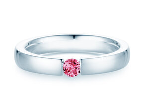 Verlovingsring Infinity Colour in platina 950/- met roze toermalijn 0,15ct