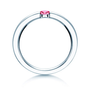 Verlovingsring Infinity Colour in platina 950/- met roze toermalijn 0,15ct