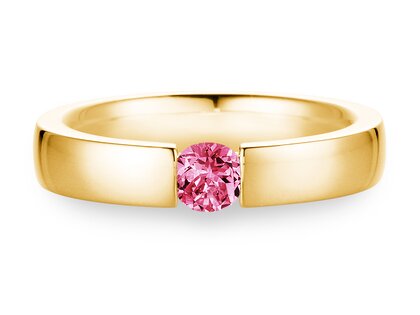 Verlovingsring Infinity Colour in 9K geelgoud met roze toermalijn 0,50ct