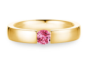 Verlovingsring Infinity Colour in 9K geelgoud met roze toermalijn 0,50ct