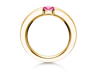 Verlovingsring Infinity Colour in 9K geelgoud met roze toermalijn 0,50ct