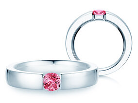 Verlovingsring Infinity Colour in 9K witgoud met roze toermalijn 0,50ct
