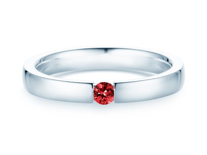 Verlovingsring Infinity Colour in 18K witgoud met robijn 0,10ct