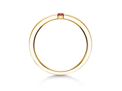 Verlovingsring Infinity Colour in 18K geelgoud met robijn 0,10ct