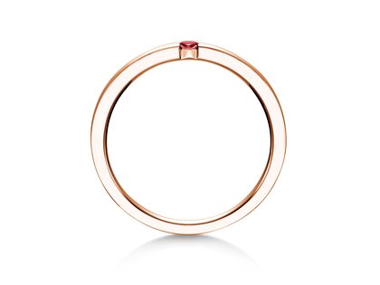 Verlovingsring Infinity Colour in 18K roségoud met robijn 0,10ct