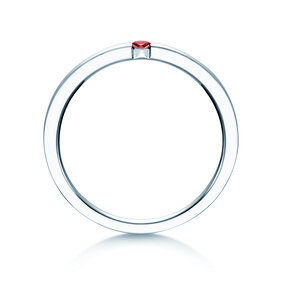Verlovingsring Infinity Colour in zilver 925/- met robijn 0,03ct