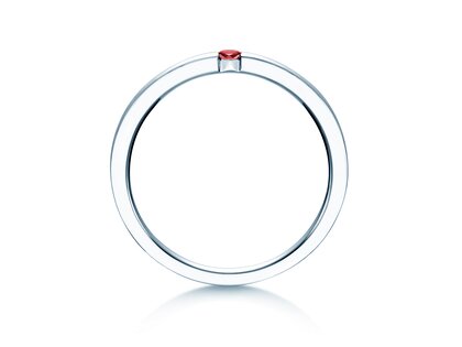 Verlovingsring Infinity Colour in 18K witgoud met robijn 0,10ct