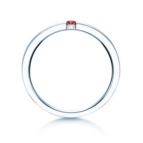 Verlovingsring Infinity Colour in 18K witgoud met robijn 0,10ct