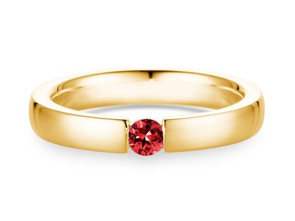 Verlovingsring Infinity Colour in 14K geelgoud met robijn 0,15ct